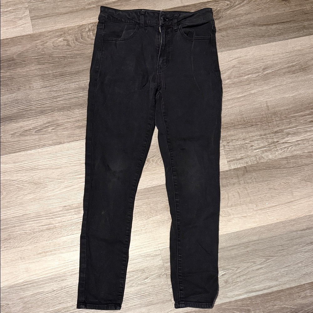 Express super stretch skinny high rise black jeans women’s size 6
